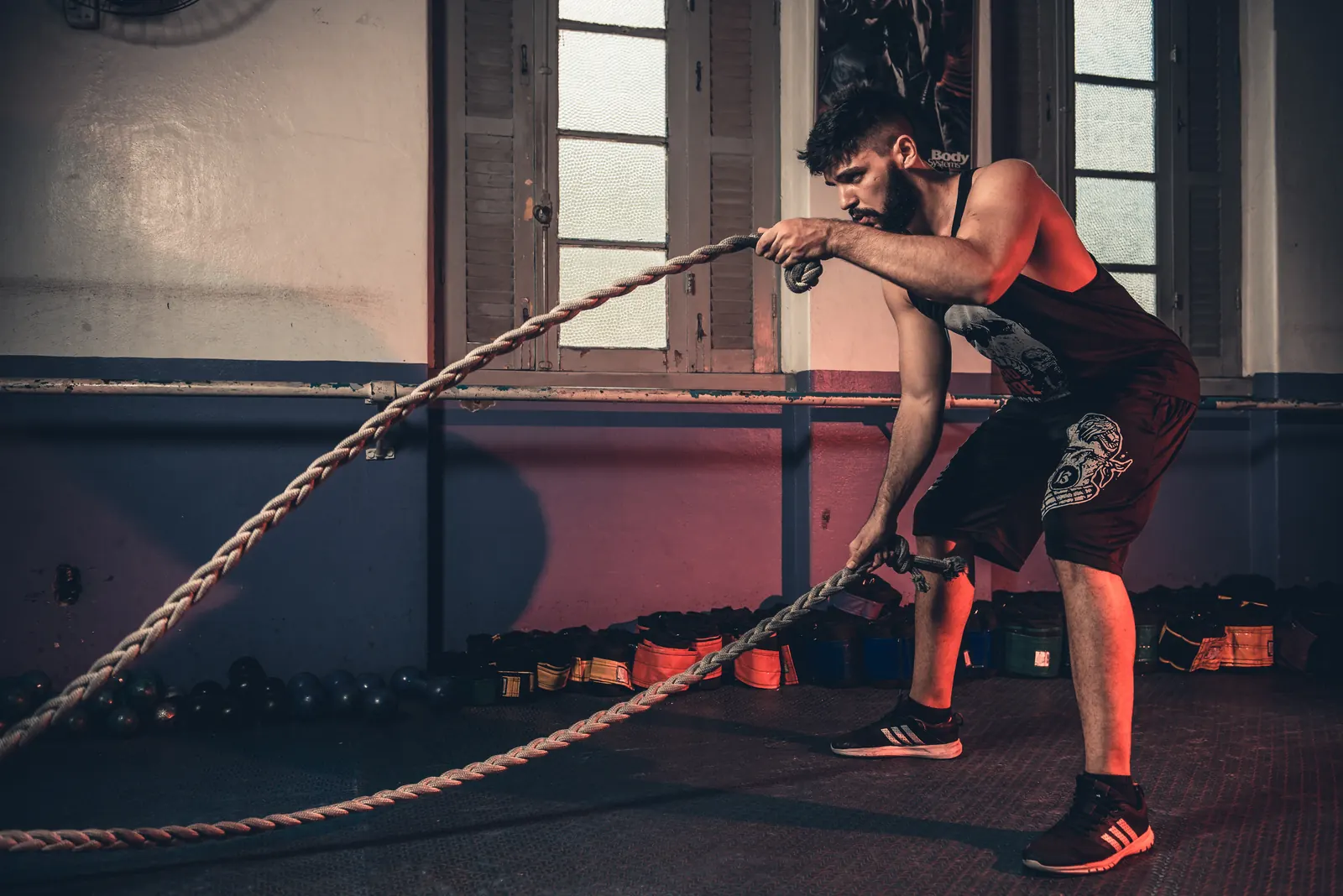 Battle ropes conditioning